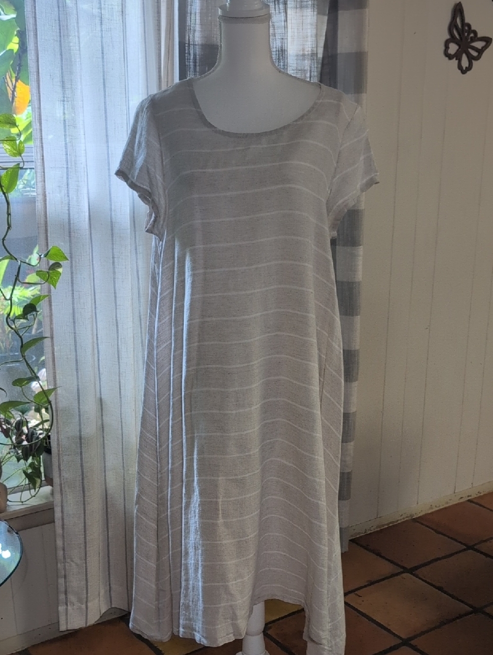 Bryn Walker Winslow Striped Linen Dress.